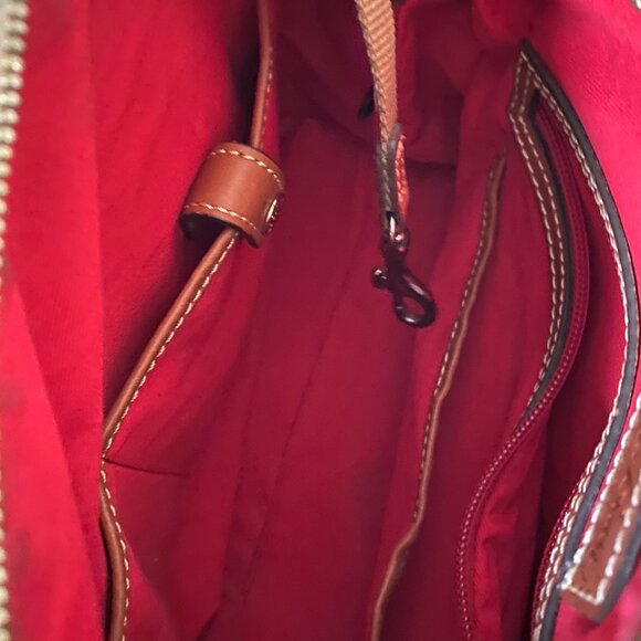 Dooney & Bourke Pebble Grain Satchel – Turquoise / teal with Saddle Trim - Picture 12 of 16